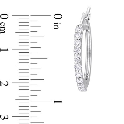 0.99 CT. T.W. Diamond Hoop Earrings in Platinum