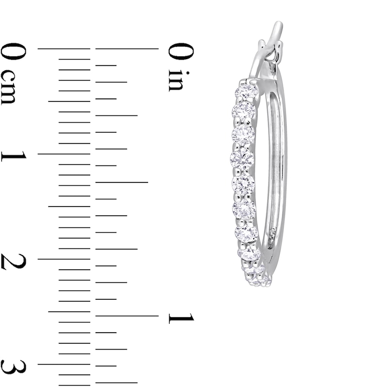 0.99 CT. T.W. Diamond Hoop Earrings in Platinum