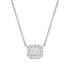 Thumbnail Image 0 of 0.70 CT. T.W. Emerald-Cut Diamond Frame Necklace in Platinum