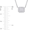 0.70 CT. T.W. Emerald-Cut Diamond Frame Necklace in Platinum