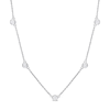 0.99 CT. T.W. Diamond Station Necklace in Platinum