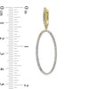 0.10 CT. T.W. Diamond Open Oval Drop Earrings in 14K Gold