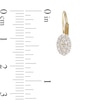 0.32 CT. T.W. Oval Multi-Diamond Frame Drop Earrings in 14K Gold