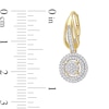 0.48 CT. T.W. Multi-Diamond Double Frame Drop Earrings in 10K Gold