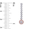 Thumbnail Image 3 of 0.30 CT. T.W. Diamond Frame Vertical Chain Drop Earrings in 14K Two-Tone Gold