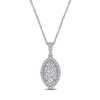 Thumbnail Image 0 of 0.50 CT. T.W. Marquise Multi-Diamond Frame Pendant in 10K White Gold - 17"