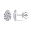Thumbnail Image 1 of 0.35 CT. T.W. Pear-Shaped Multi-Diamond Stud Earrings in 14K White Gold
