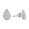 Thumbnail Image 3 of 0.35 CT. T.W. Pear-Shaped Multi-Diamond Stud Earrings in 14K White Gold