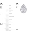 Thumbnail Image 4 of 0.35 CT. T.W. Pear-Shaped Multi-Diamond Stud Earrings in 14K White Gold