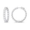 Thumbnail Image 1 of 7.82 CT. T.W. Diamond Inside-Out Hoop Earrings in 14K White Gold