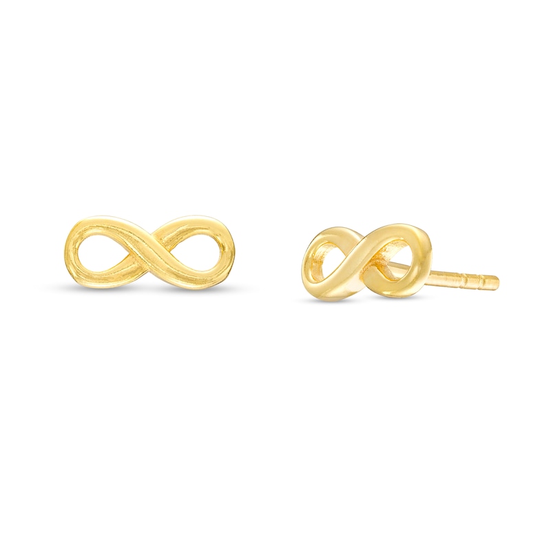 Infinity Loop Stud Earrings in 10K Gold|Peoples Jewellers