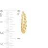 Thumbnail Image 2 of 21.0mm Concave Bamboo Hoop Earrings in 10K Gold