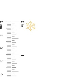 Snowflake Stud Earrings in 10K Gold