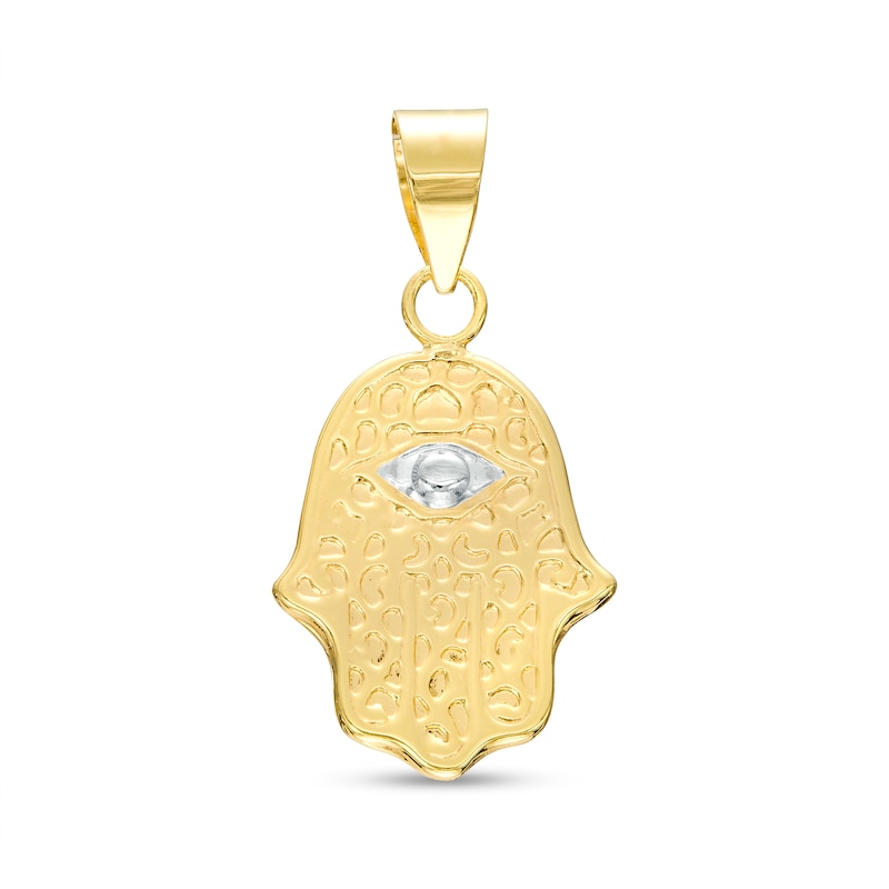 Hamsa Necklace Charm in 10K Two-Tone Gold|Peoples Jewellers