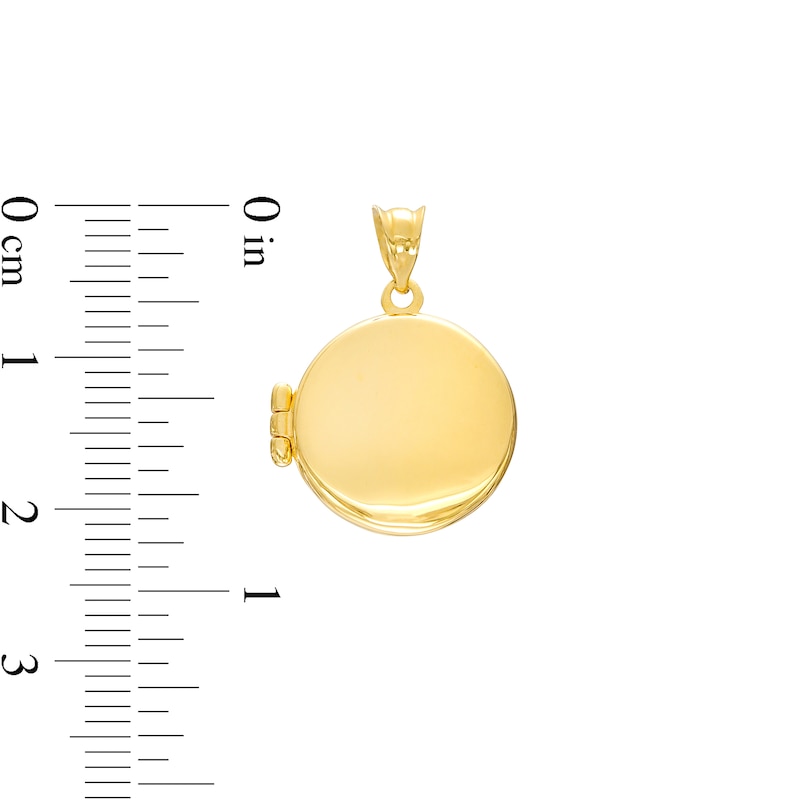 Locket Necklace Charm in 10K Gold