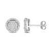 Thumbnail Image 1 of 0.30 CT. T.W. Multi-Diamond Frame Stud Earrings in Sterling Silver
