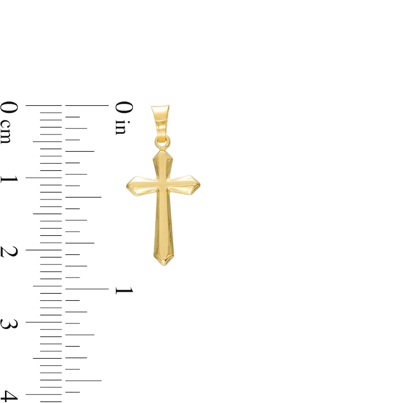 Main Image 2 of Flared Cross Necklace Charm in 14K Gold