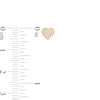 Thumbnail Image 2 of Child's Cubic Zirconia Cluster Dainty Heart Stud Earrings in 14K Gold
