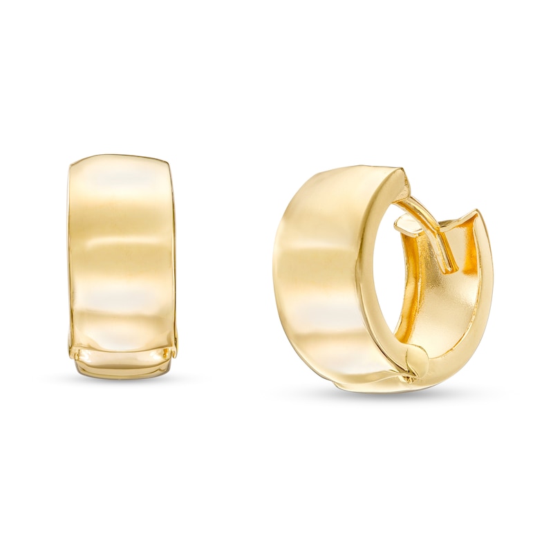 Main Image 1 of 12.0mm Huggie Hoop Earrings in 10K Gold