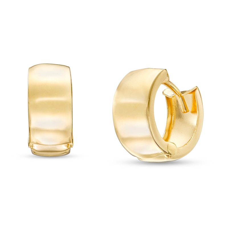 12.0mm Huggie Hoop Earrings in 10K Gold|Peoples Jewellers