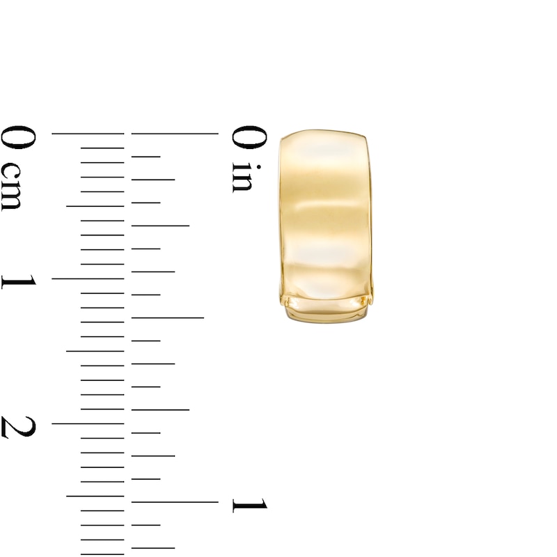 Main Image 3 of 12.0mm Huggie Hoop Earrings in 10K Gold