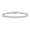 Thumbnail Image 1 of 0.25 CT. T.W. Diamond Tennis Bracelet in Sterling Silver 