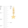 Thumbnail Image 2 of 27.0mm Star Dangle Huggie Hoop Earrings in 10K Gold