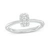 Thumbnail Image 0 of Forever Connected 0.20 CT. T.W. Princess-Cut Diamond Rectangular Frame Ring in 10K White Gold