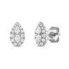 Forever Connected 0.40 CT. T.W. Pear-Shaped Diamond Frame Stud Earrings in 10K White Gold