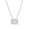 Forever Connected 0.25 CT. T.W. Princess-Cut Diamond Rectangular Frame Necklace in 10K White Gold