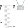 Forever Connected 0.25 CT. T.W. Princess-Cut Diamond Rectangular Frame Necklace in 10K White Gold