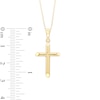 Thumbnail Image 2 of Child's Tube Cross Pendant in 14K Gold - 13"