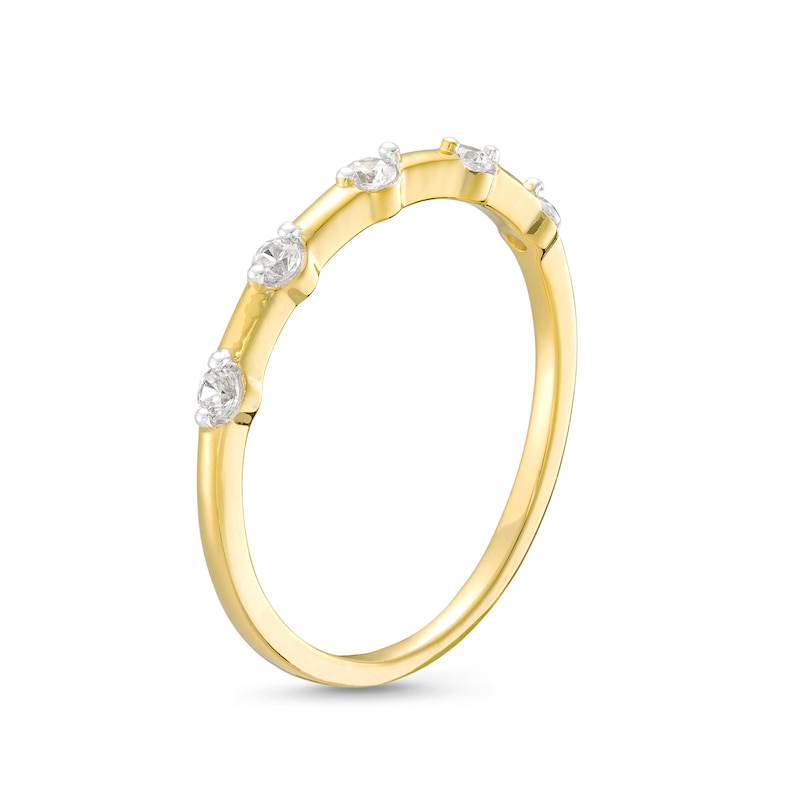 Main Image 3 of 0.085 CT. T.W. Diamond Five Stone Anniversary Band in 10K Gold