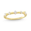 Thumbnail Image 0 of 0.145 CT. T.W. Diamond Alternating Large and Small Five Stone Anniversary Band in 10K Gold