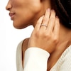 Thumbnail Image 1 of 0.085 CT. T.W. Diamond Wave Alternating Anniversary Band in 10K White Gold