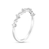 Thumbnail Image 2 of 0.085 CT. T.W. Diamond Wave Alternating Anniversary Band in 10K White Gold