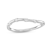 Thumbnail Image 1 of 0.085 CT. T.W. Diamond Wave Five Stone Anniversary Band in 10K White Gold
