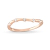 Thumbnail Image 0 of 0.085 CT. T.W. Diamond Wave Five Stone Anniversary Band in 10K Rose Gold