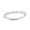 Thumbnail Image 1 of 0.085 CT. T.W. Baguette Diamond Three Stone Anniversary Band in 10K White Gold
