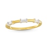 Thumbnail Image 0 of 0.085 CT. T.W. Baguette Diamond Three Stone Anniversary Band in 10K Gold