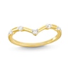 Thumbnail Image 1 of 0.085 CT. T.W. Diamond Chevron Five Stone Anniversary Band in 10K Gold
