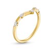 Thumbnail Image 3 of 0.085 CT. T.W. Diamond Chevron Five Stone Anniversary Band in 10K Gold