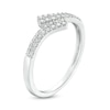 0.23 CT. T.W. Diamond Double Row Bypass Anniversary Band in 10K White Gold