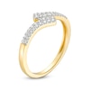 Thumbnail Image 2 of 0.23 CT. T.W. Diamond Double Row Bypass Anniversary Band in 10K Gold