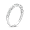 Thumbnail Image 2 of 0.23 CT. T.W. Marquise-Shaped Multi-Diamond Alternating Anniversary Band in 10K White Gold