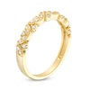 Thumbnail Image 2 of 0.23 CT. T.W. Marquise-Shaped Multi-Diamond Alternating Anniversary Band in 10K Gold