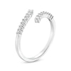 Thumbnail Image 2 of 0.18 CT. T.W. Diamond Graduated Bypass Anniversary Band in 10K White Gold