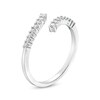 0.18 CT. T.W. Diamond Graduated Bypass Anniversary Band in 10K Gold