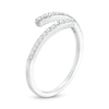 Thumbnail Image 2 of 0.145 CT. T.W. Diamond Graduated Slant Bypass Anniversary Band in 10K White Gold