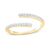 Thumbnail Image 1 of 0.145 CT. T.W. Diamond Graduated Slant Bypass Anniversary Band in 10K Gold
